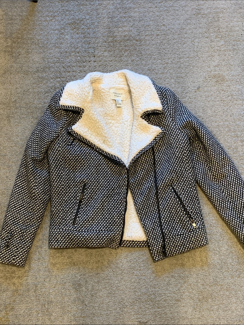 Forever 21 Black and White Coat